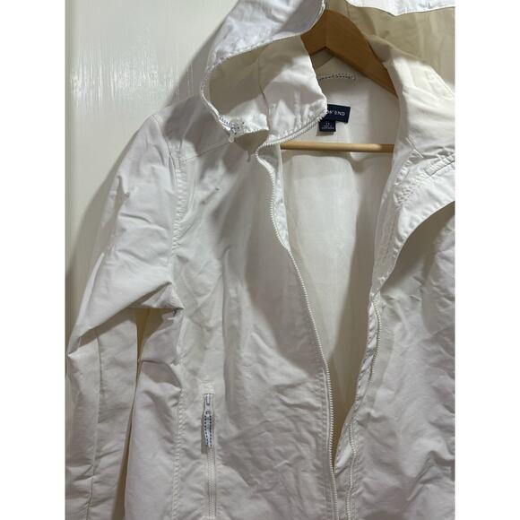 Land's End Rain Jacket Windbreaker White Size S 6-8 - Picture 14 of 14